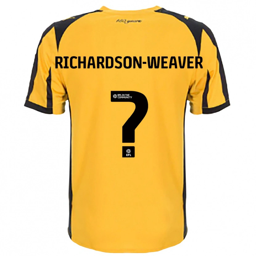 Danxen Uomo Maglia Ella Richardson-Weaver #0 Arancione Nero Kit Gara Away 2025/26 Maglietta