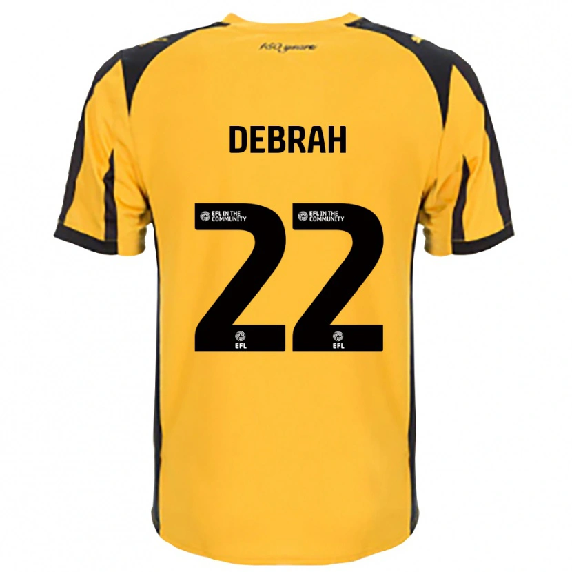Danxen Uomo Maglia Jesse Debrah #22 Arancione Nero Kit Gara Away 2025/26 Maglietta