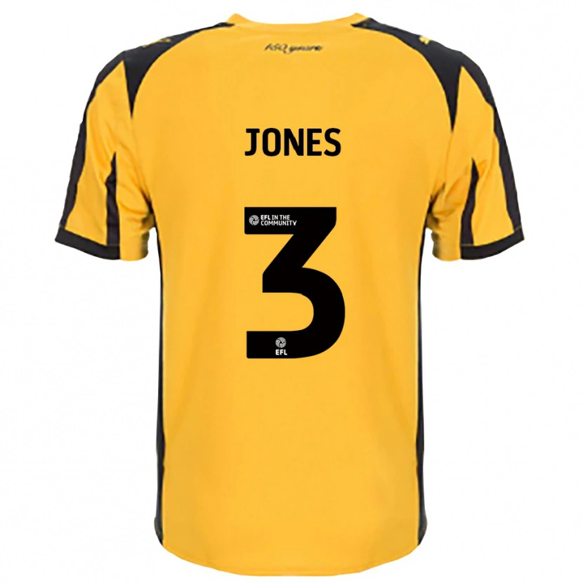 Danxen Uomo Maglia Dan Jones #3 Arancione Nero Kit Gara Away 2025/26 Maglietta
