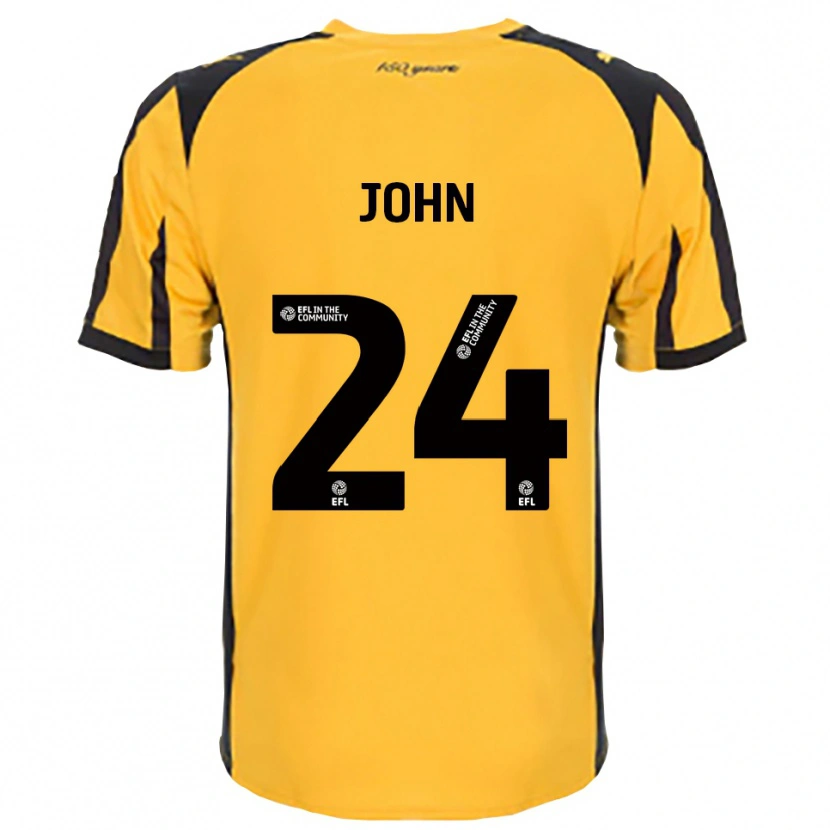 Danxen Uomo Maglia Kyle John #24 Arancione Nero Kit Gara Away 2025/26 Maglietta
