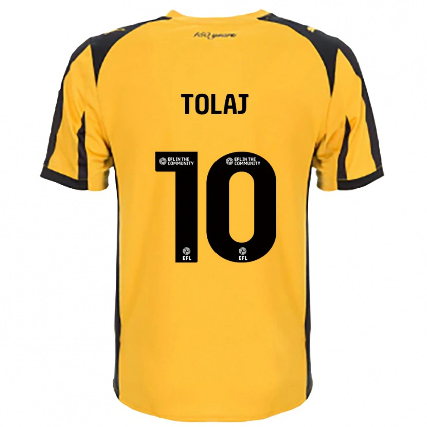 Danxen Uomo Maglia Lorent Tolaj #10 Arancione Nero Kit Gara Away 2025/26 Maglietta