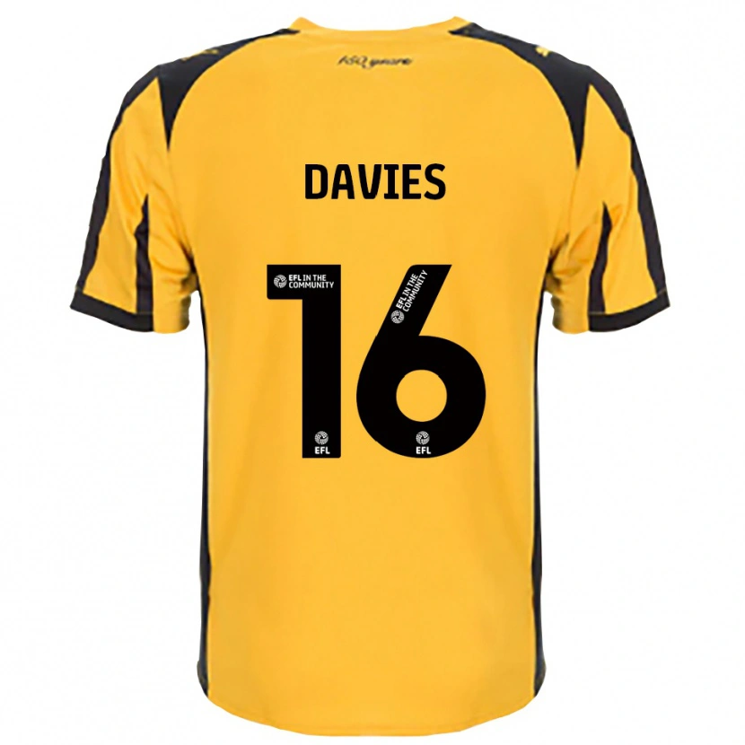 Danxen Uomo Maglia Cassie Davies #16 Arancione Nero Kit Gara Away 2025/26 Maglietta