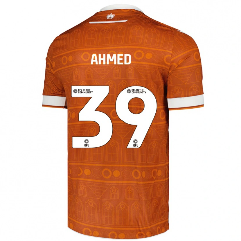Danxen Uomo Maglia Ashqar Ahmed #39 Arancione Bianco Kit Gara Away 2025/26 Maglietta