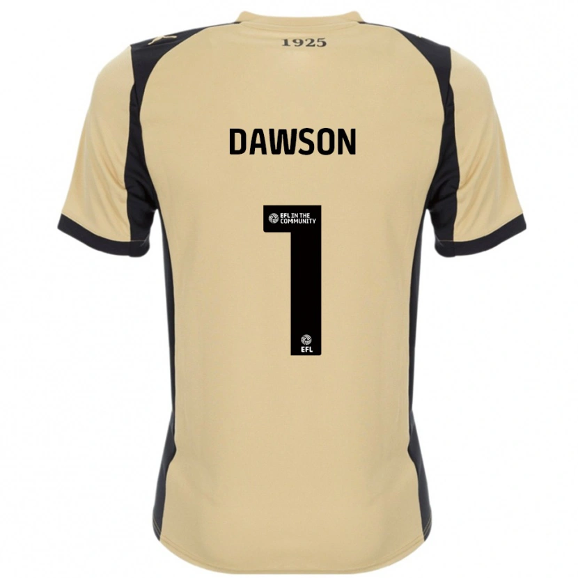 Danxen Uomo Maglia Cameron Dawson #1 Oro Nero Kit Gara Away 2025/26 Maglietta