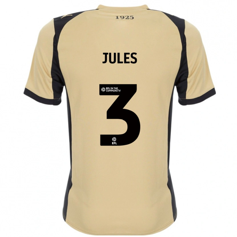 Danxen Uomo Maglia Zak Jules #3 Oro Nero Kit Gara Away 2025/26 Maglietta