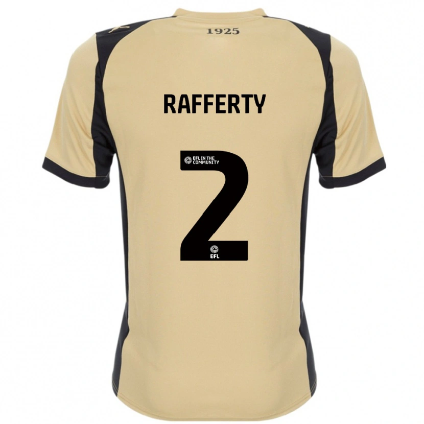 Danxen Uomo Maglia Joe Rafferty #2 Oro Nero Kit Gara Away 2025/26 Maglietta