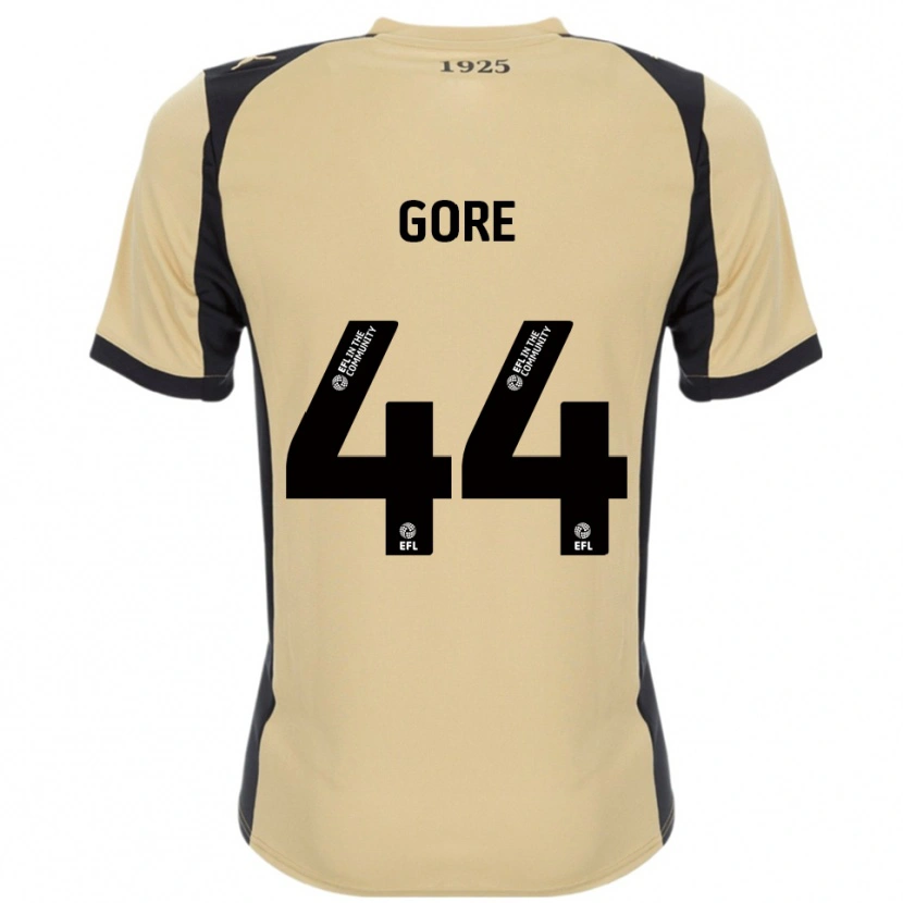Danxen Uomo Maglia Daniel Gore #44 Oro Nero Kit Gara Away 2025/26 Maglietta