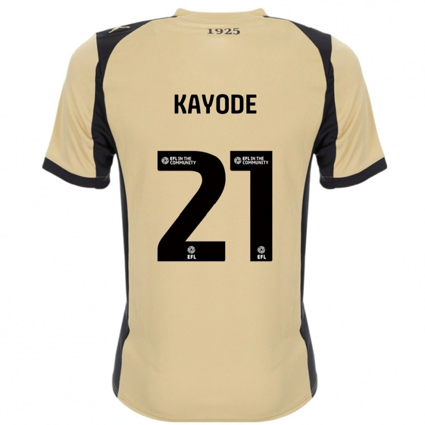Danxen Uomo Maglia Joshua Kayode #21 Oro Nero Kit Gara Away 2025/26 Maglietta