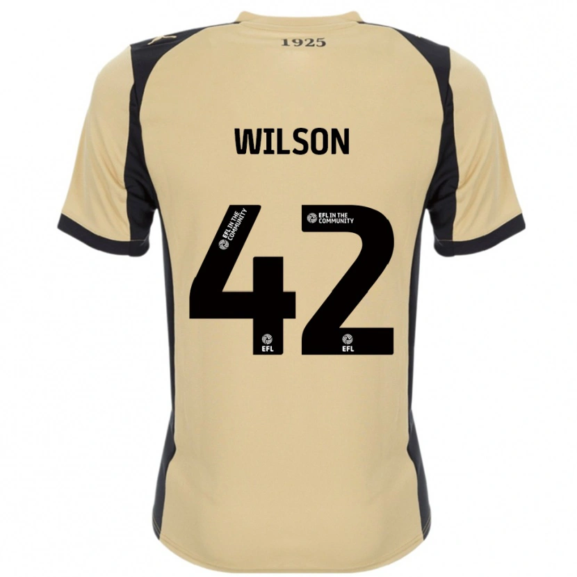 Danxen Uomo Maglia Reece Wilson #42 Oro Nero Kit Gara Away 2025/26 Maglietta
