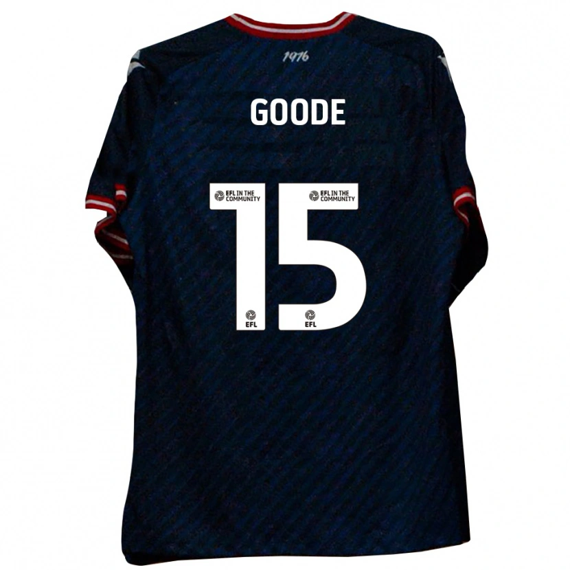 Danxen Uomo Maglia Charlie Goode #15 Blu Navy Rosso Kit Gara Away 2025/26 Maglietta