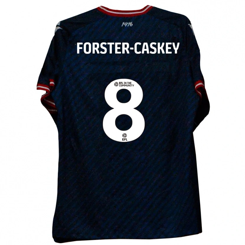 Danxen Uomo Maglia Jake Forster-Caskey #8 Blu Navy Rosso Kit Gara Away 2025/26 Maglietta