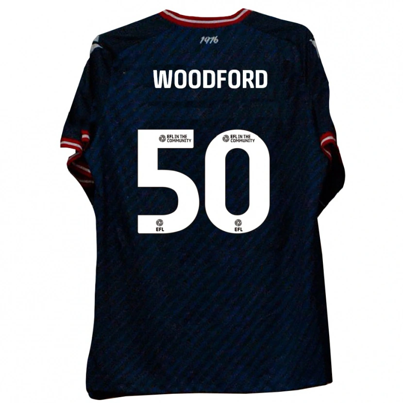 Danxen Uomo Maglia Max Woodford #50 Blu Navy Rosso Kit Gara Away 2025/26 Maglietta