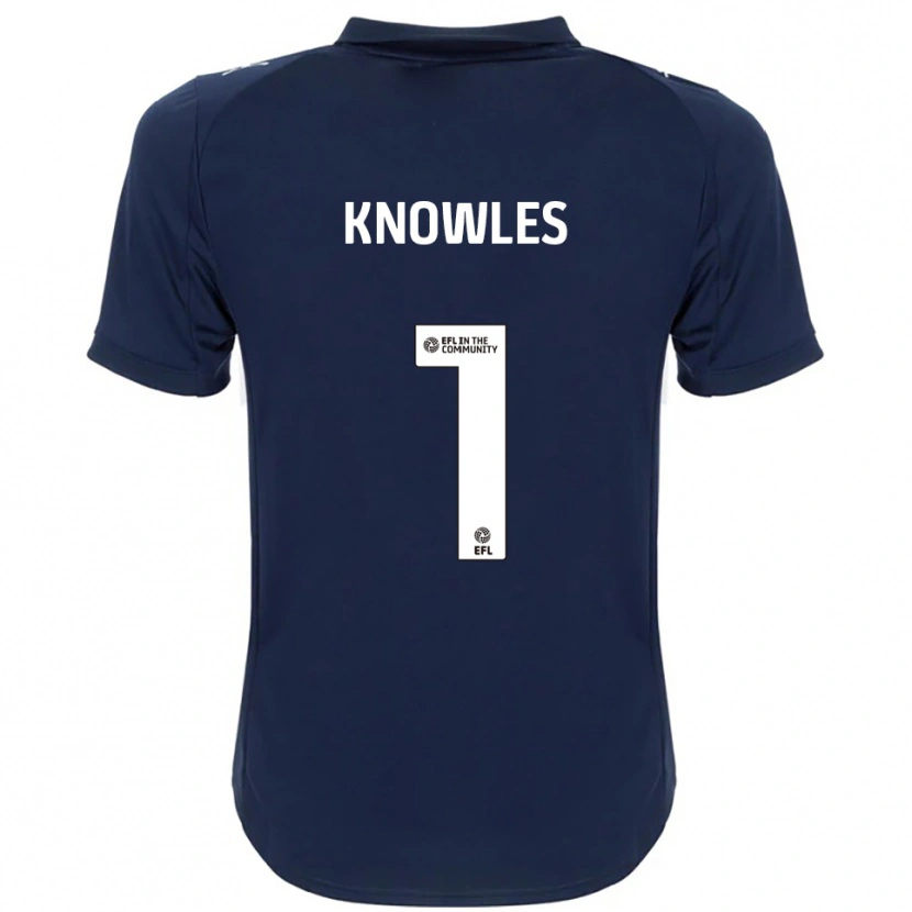 Danxen Uomo Maglia Amelia Knowles #1 Blu Navy Bianco Kit Gara Away 2025/26 Maglietta