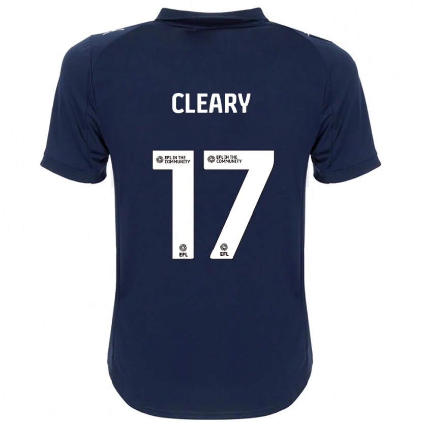 Danxen Uomo Maglia Ellie Cleary #17 Blu Navy Bianco Kit Gara Away 2025/26 Maglietta