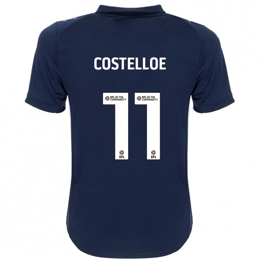 Danxen Uomo Maglia Dara Costelloe #11 Blu Navy Bianco Kit Gara Away 2025/26 Maglietta