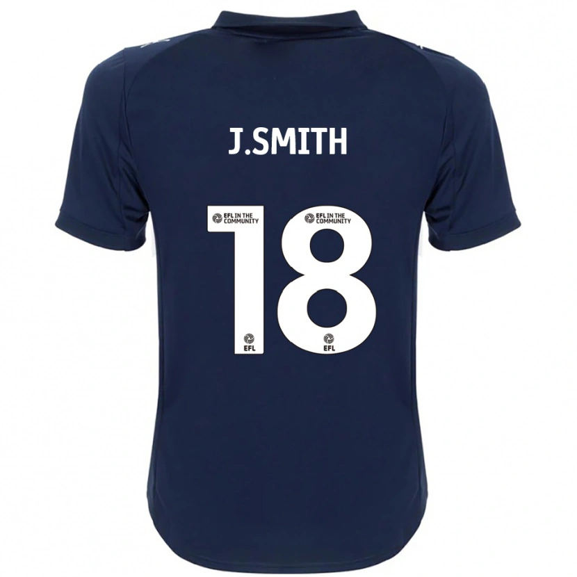Danxen Uomo Maglia Jonny Smith #18 Blu Navy Bianco Kit Gara Away 2025/26 Maglietta