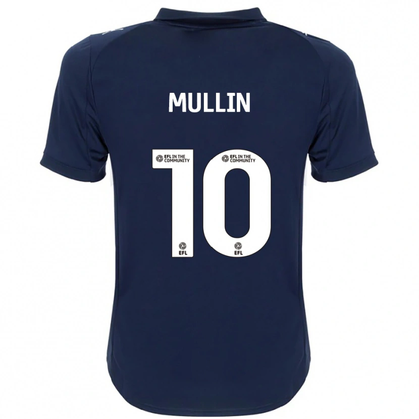 Danxen Uomo Maglia Paul Mullin #10 Blu Navy Bianco Kit Gara Away 2025/26 Maglietta