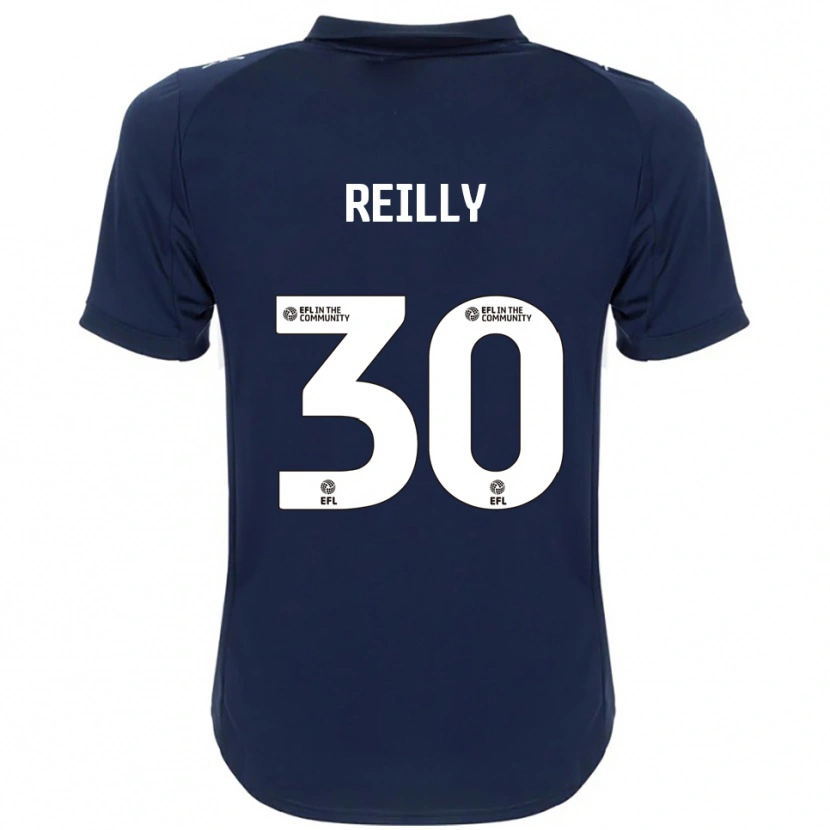 Danxen Uomo Maglia Jack Reilly #30 Blu Navy Bianco Kit Gara Away 2025/26 Maglietta