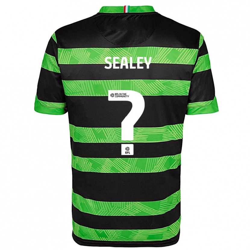 Danxen Uomo Maglia Amari Sealey #0 Nero Verde Kit Gara Away 2025/26 Maglietta