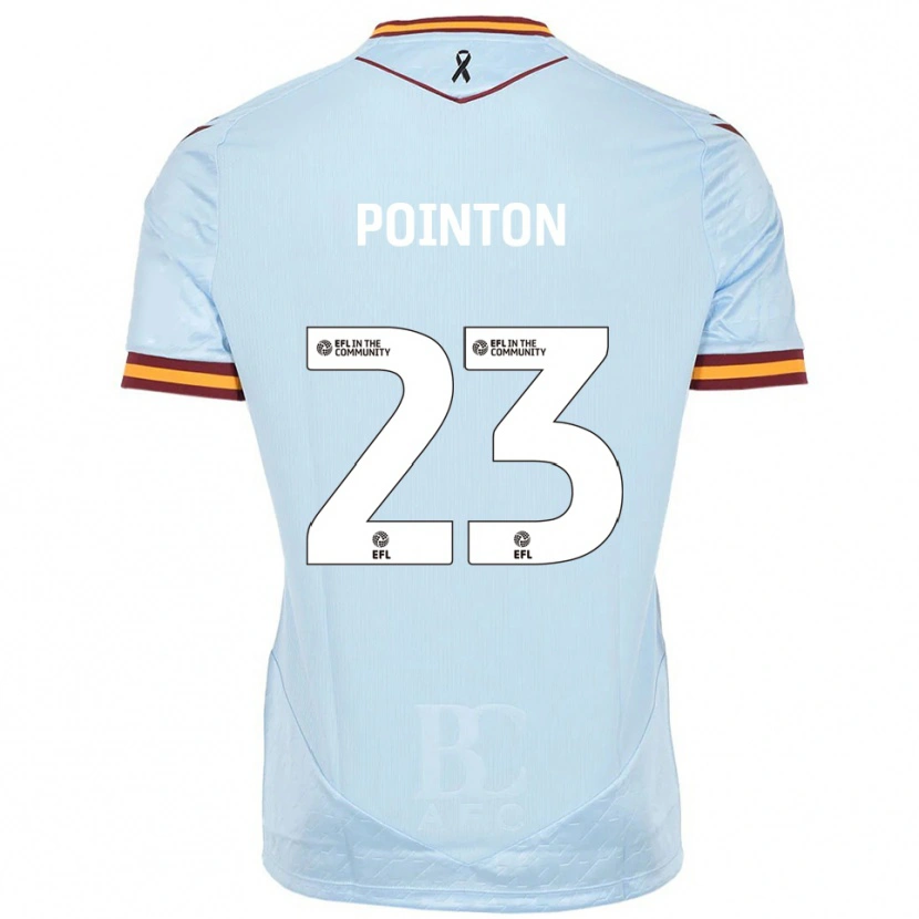 Danxen Uomo Maglia Bobby Pointon #23 Azzurro Kit Gara Away 2025/26 Maglietta