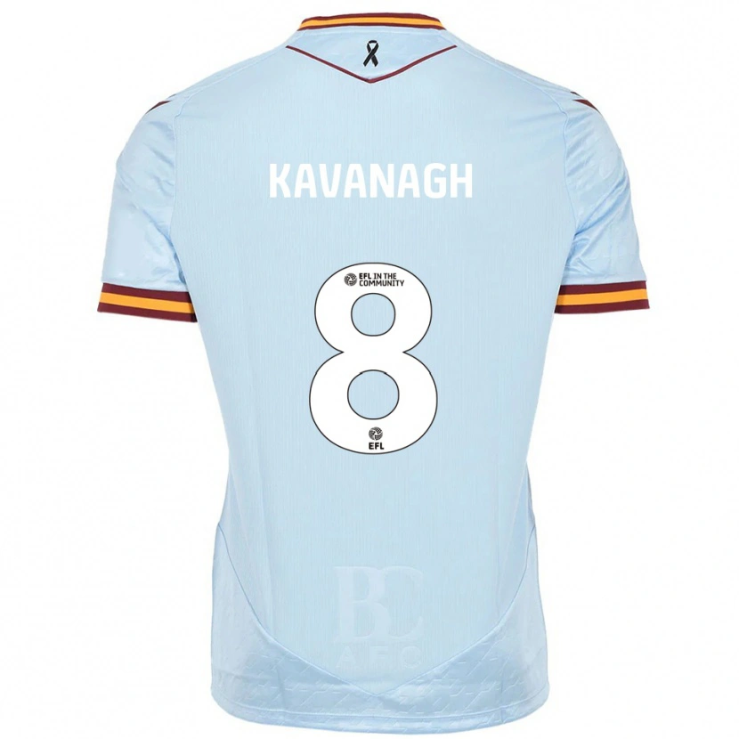 Danxen Uomo Maglia Calum Kavanagh #8 Azzurro Kit Gara Away 2025/26 Maglietta