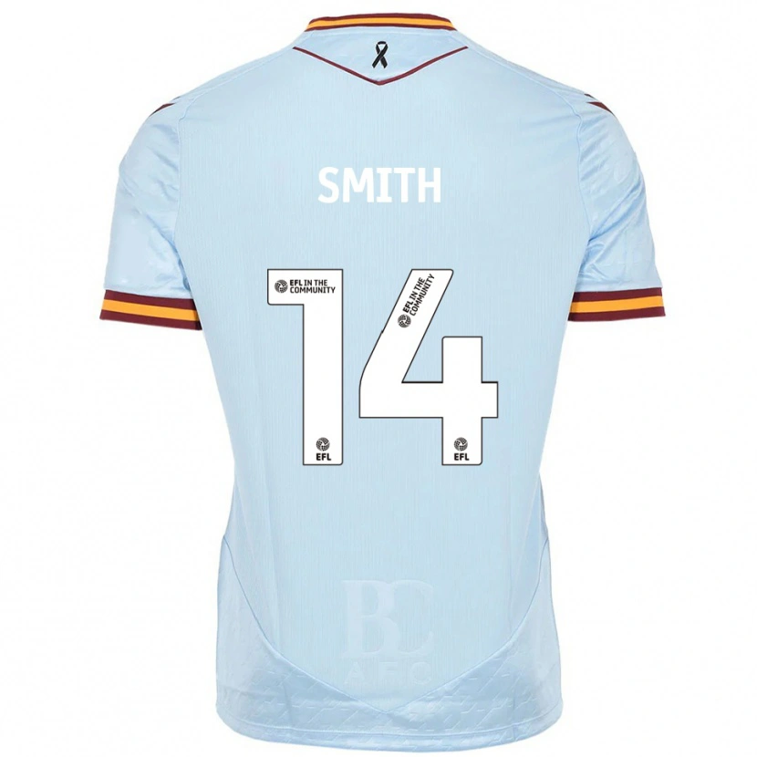 Danxen Uomo Maglia Tyler Smith #14 Azzurro Kit Gara Away 2025/26 Maglietta