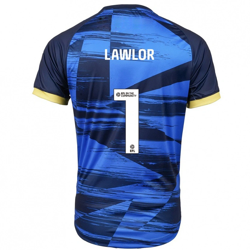Danxen Uomo Maglia Ian Lawlor #1 Blu Navy Kit Gara Away 2025/26 Maglietta