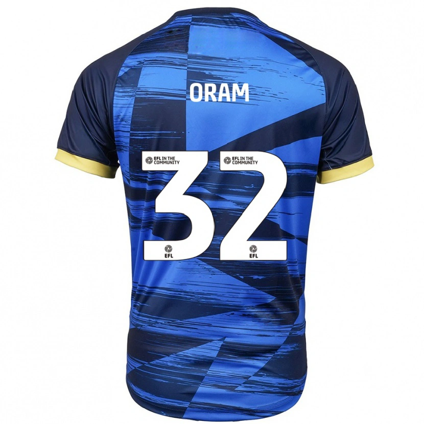 Danxen Uomo Maglia Jake Oram #32 Blu Navy Kit Gara Away 2025/26 Maglietta