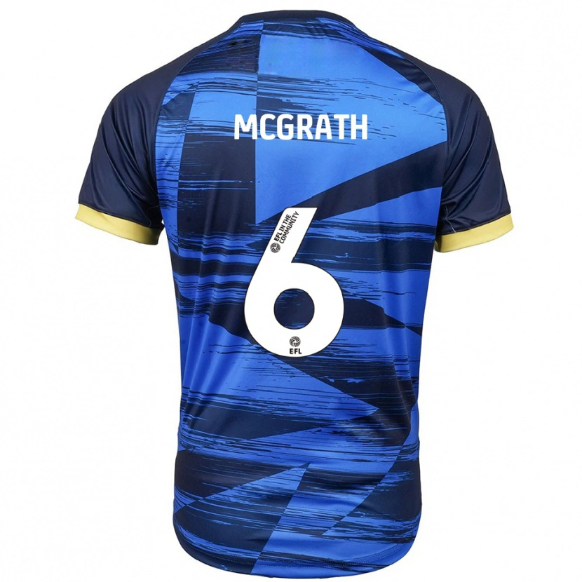 Danxen Uomo Maglia Jay Mcgrath #6 Blu Navy Kit Gara Away 2025/26 Maglietta