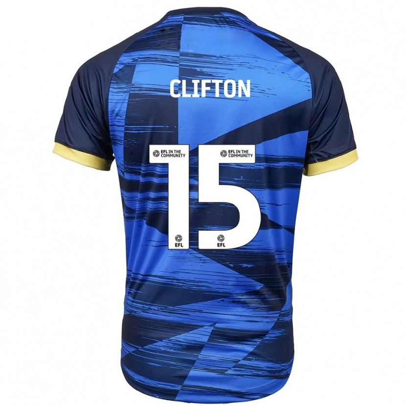 Danxen Uomo Maglia Harry Clifton #15 Blu Navy Kit Gara Away 2025/26 Maglietta