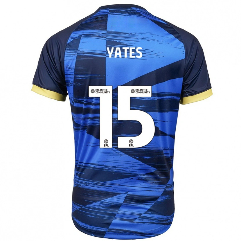 Danxen Uomo Maglia Katie Yates #15 Blu Navy Kit Gara Away 2025/26 Maglietta