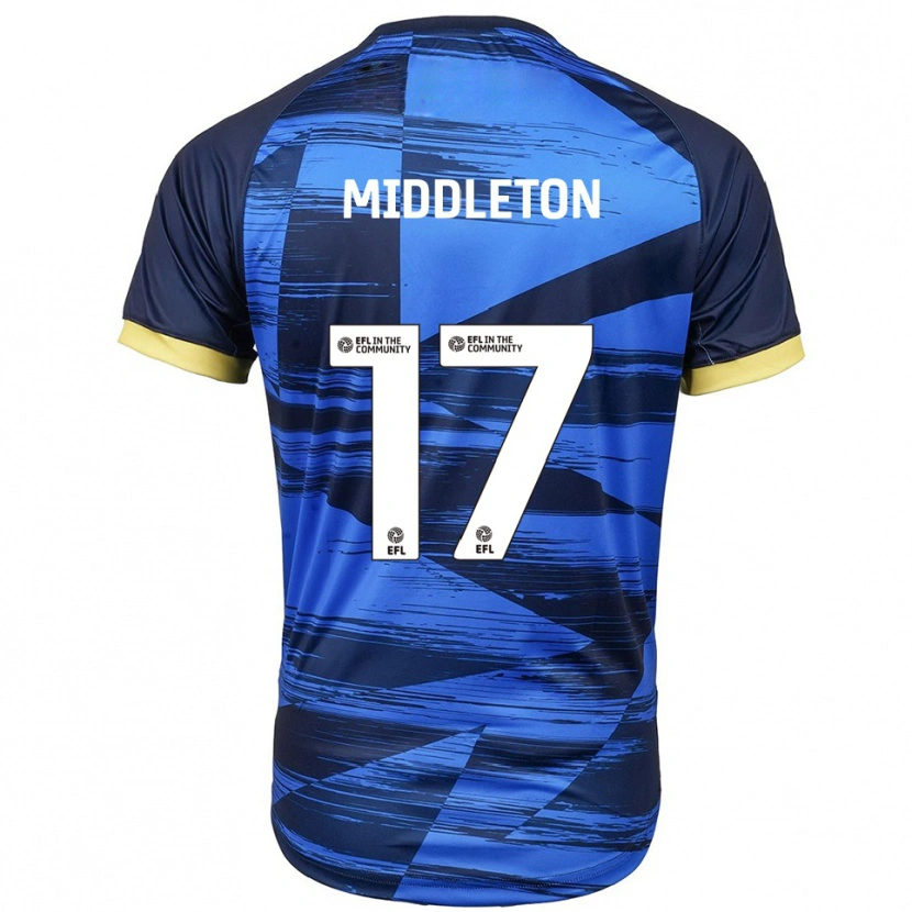 Danxen Uomo Maglia Glenn Middleton #17 Blu Navy Kit Gara Away 2025/26 Maglietta