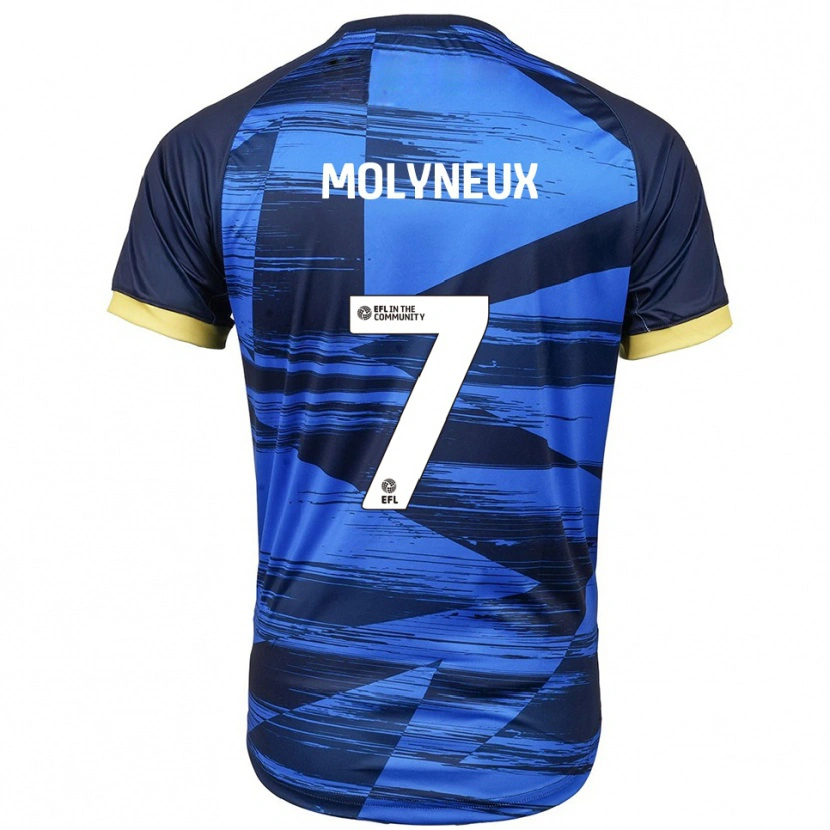 Danxen Uomo Maglia Luke Molyneux #7 Blu Navy Kit Gara Away 2025/26 Maglietta