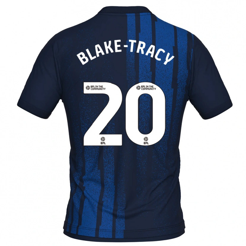 Danxen Uomo Maglia Frazer Blake-Tracy #20 Blu Navy Bianco Kit Gara Away 2025/26 Maglietta