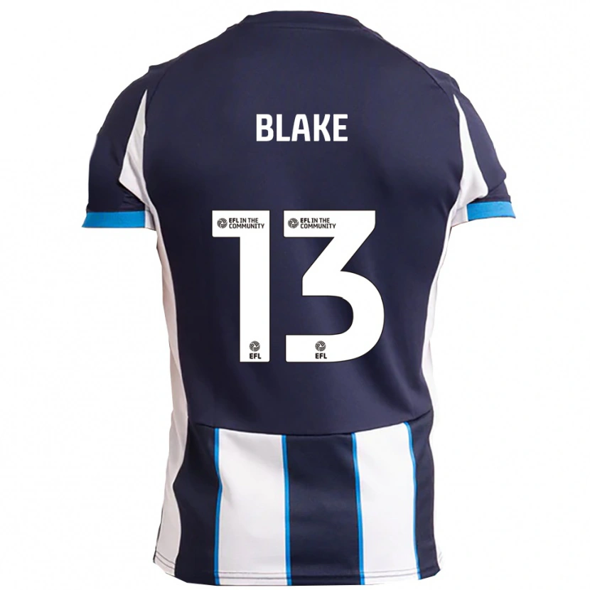Danxen Uomo Maglia Billy Blake #13 Bianco Blu Navy Kit Gara Away 2025/26 Maglietta