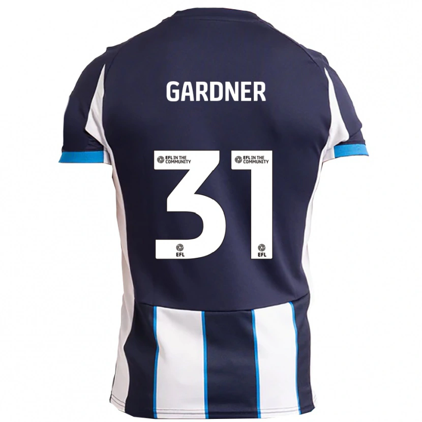 Danxen Uomo Maglia Che Gardner #31 Bianco Blu Navy Kit Gara Away 2025/26 Maglietta