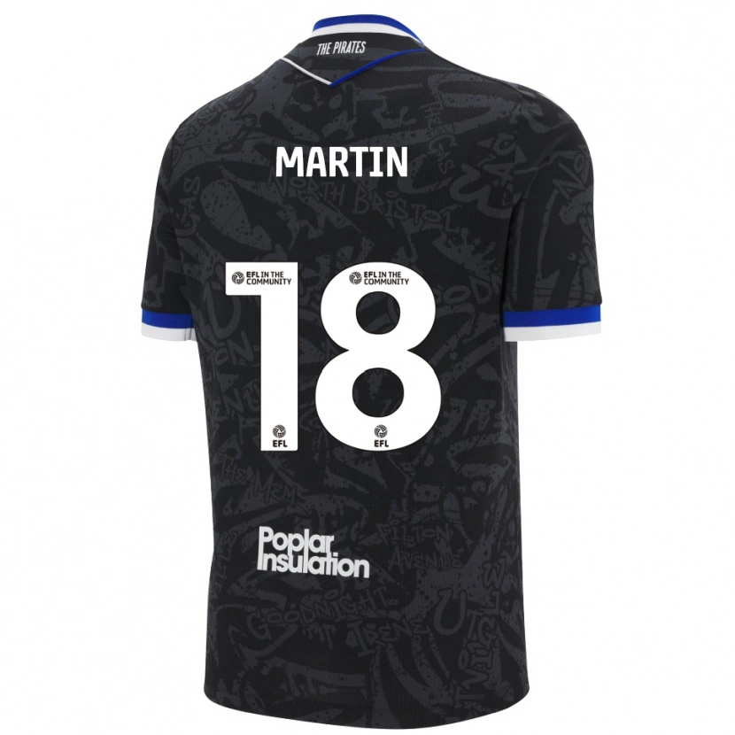 Danxen Uomo Maglia Chris Martin #18 Nero Bianco Kit Gara Away 2025/26 Maglietta