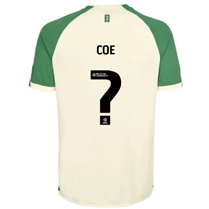 Danxen Uomo Maglia Natasha Coe #0 Bianco Sporco Verde Kit Gara Away 2025/26 Maglietta