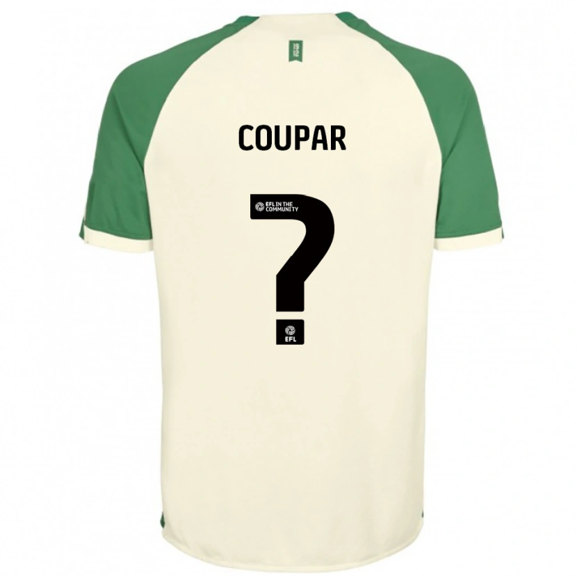 Danxen Uomo Maglia Mollie Coupar #0 Bianco Sporco Verde Kit Gara Away 2025/26 Maglietta