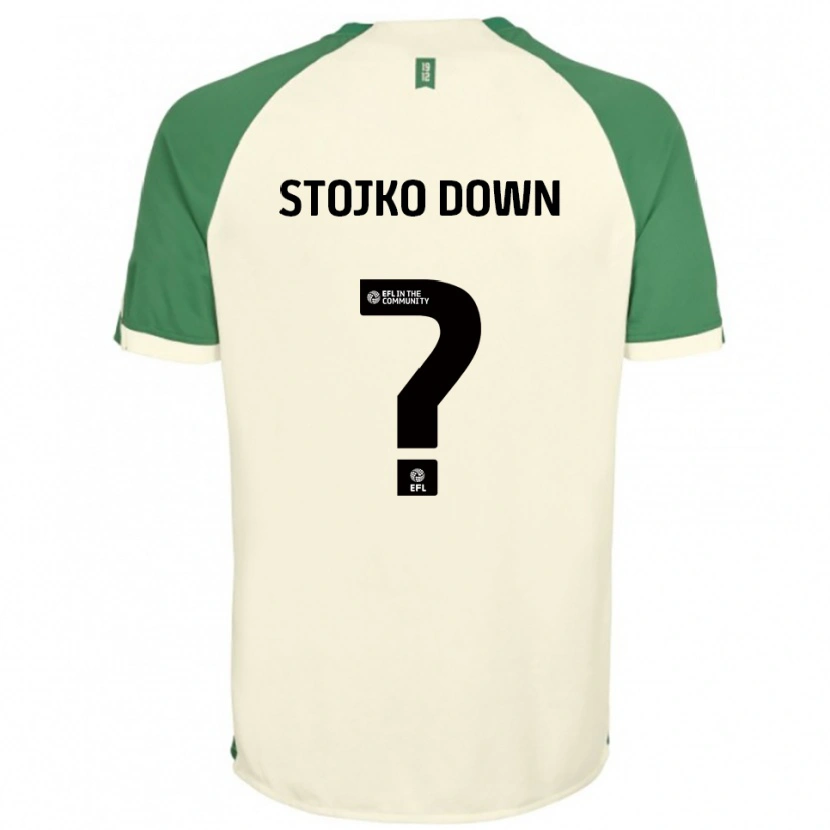 Danxen Uomo Maglia Alysha Stojko-Down #0 Bianco Sporco Verde Kit Gara Away 2025/26 Maglietta