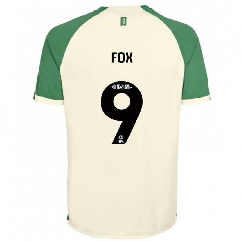 Danxen Uomo Maglia Ruth Fox #9 Bianco Sporco Verde Kit Gara Away 2025/26 Maglietta