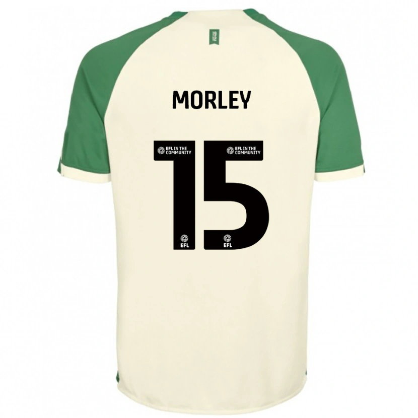 Danxen Uomo Maglia Jess Morley #15 Bianco Sporco Verde Kit Gara Away 2025/26 Maglietta