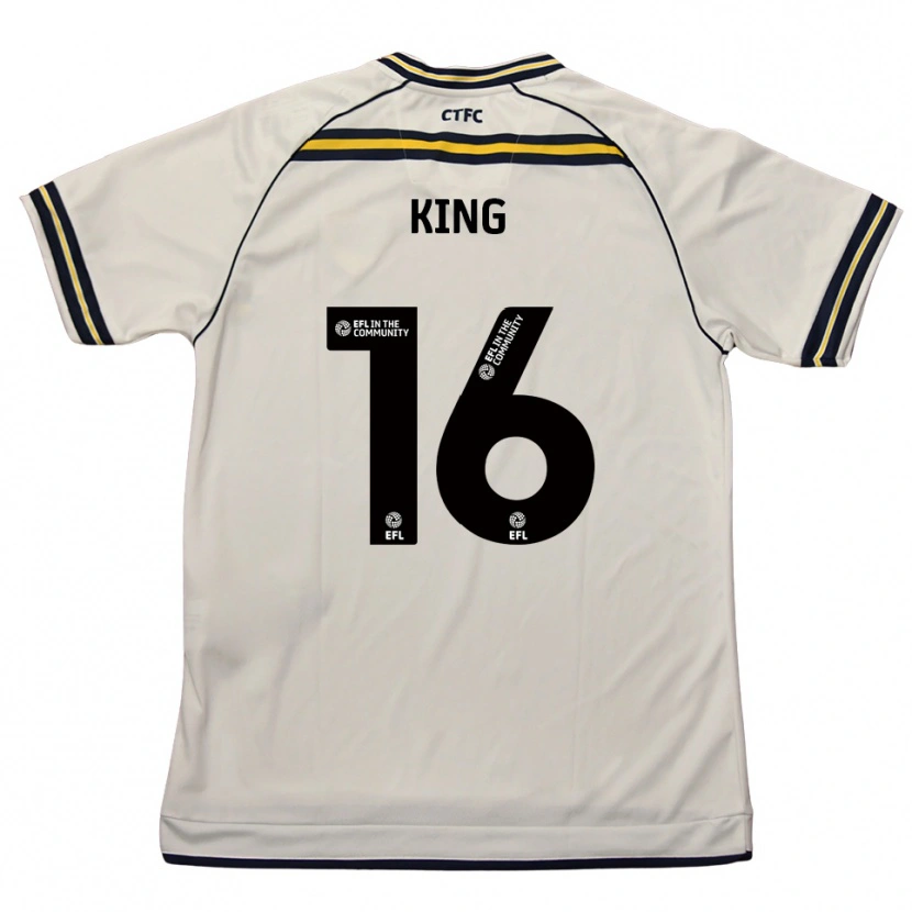 Danxen Uomo Maglia Fred King #16 Bianco Blu Navy Kit Gara Away 2025/26 Maglietta