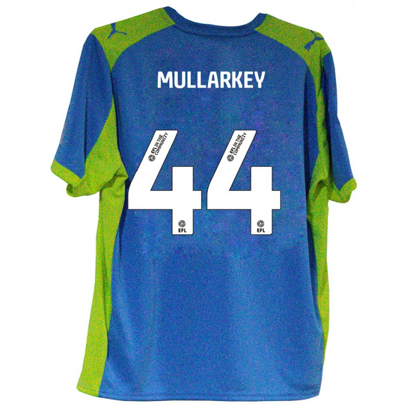 Danxen Uomo Maglia Toby Mullarkey #44 Azzurro Giallo Kit Gara Away 2025/26 Maglietta