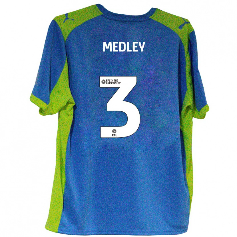 Danxen Uomo Maglia Zech Medley #3 Azzurro Giallo Kit Gara Away 2025/26 Maglietta