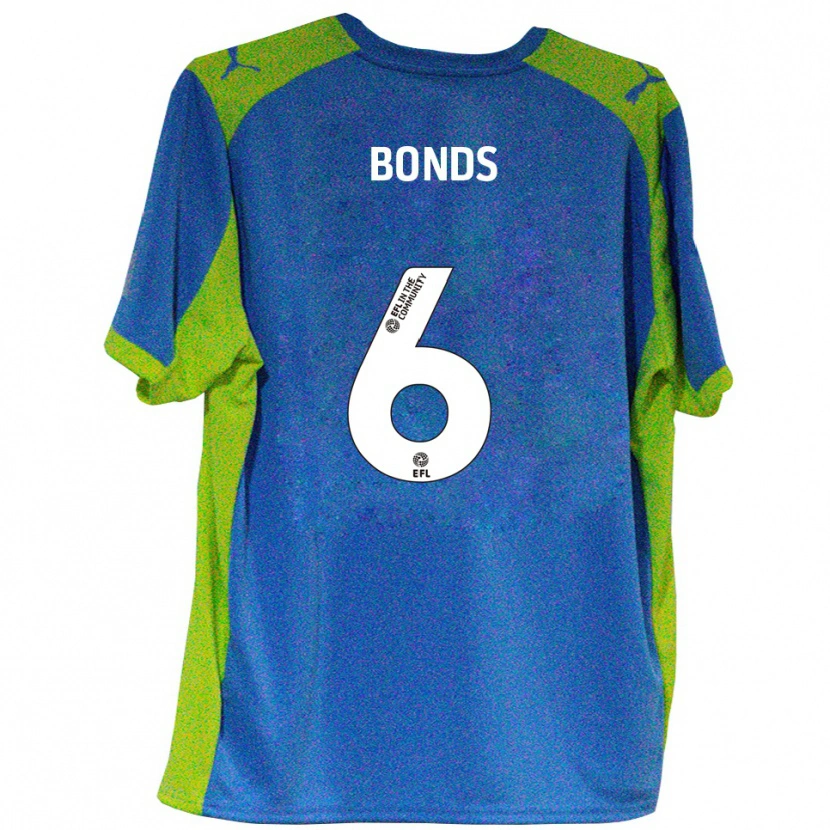 Danxen Uomo Maglia Elliot Bonds #6 Azzurro Giallo Kit Gara Away 2025/26 Maglietta