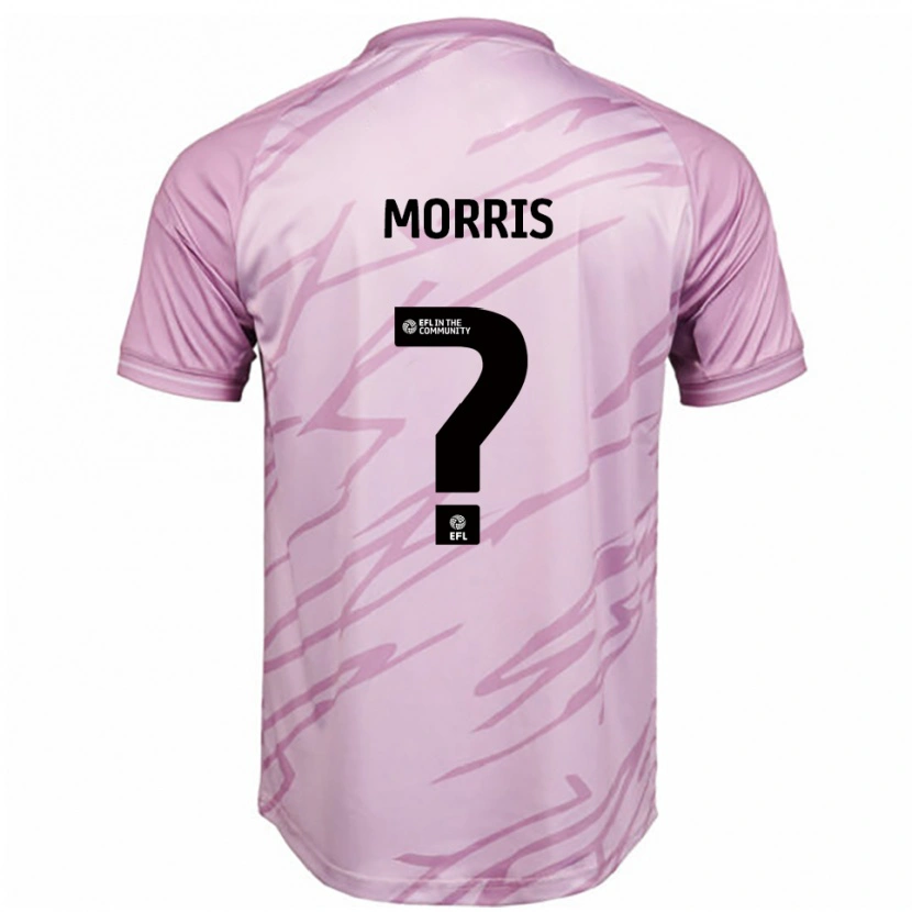 Danxen Uomo Maglia Cammron Morris #0 Rosa Nero Kit Gara Away 2025/26 Maglietta