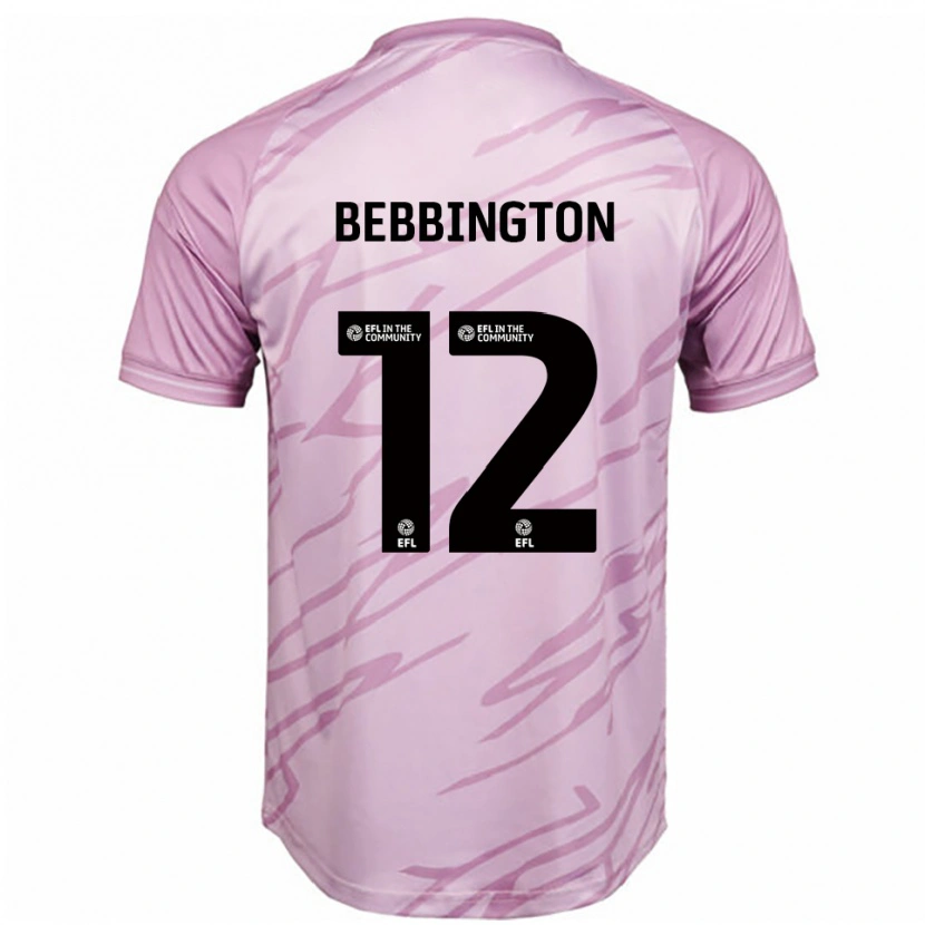 Danxen Uomo Maglia Kimberley Bebbington #12 Rosa Nero Kit Gara Away 2025/26 Maglietta