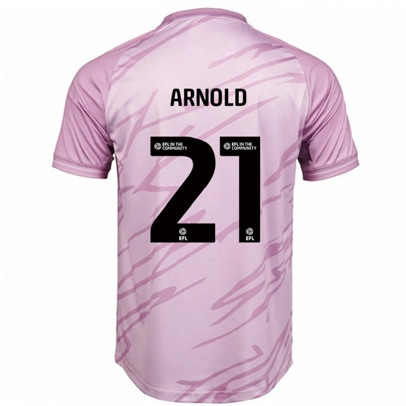 Danxen Uomo Maglia Hetty Arnold #21 Rosa Nero Kit Gara Away 2025/26 Maglietta
