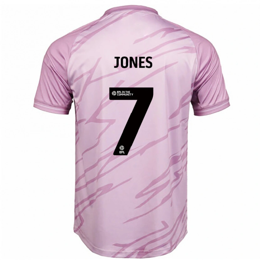 Danxen Uomo Maglia Maddie Jones #7 Rosa Nero Kit Gara Away 2025/26 Maglietta